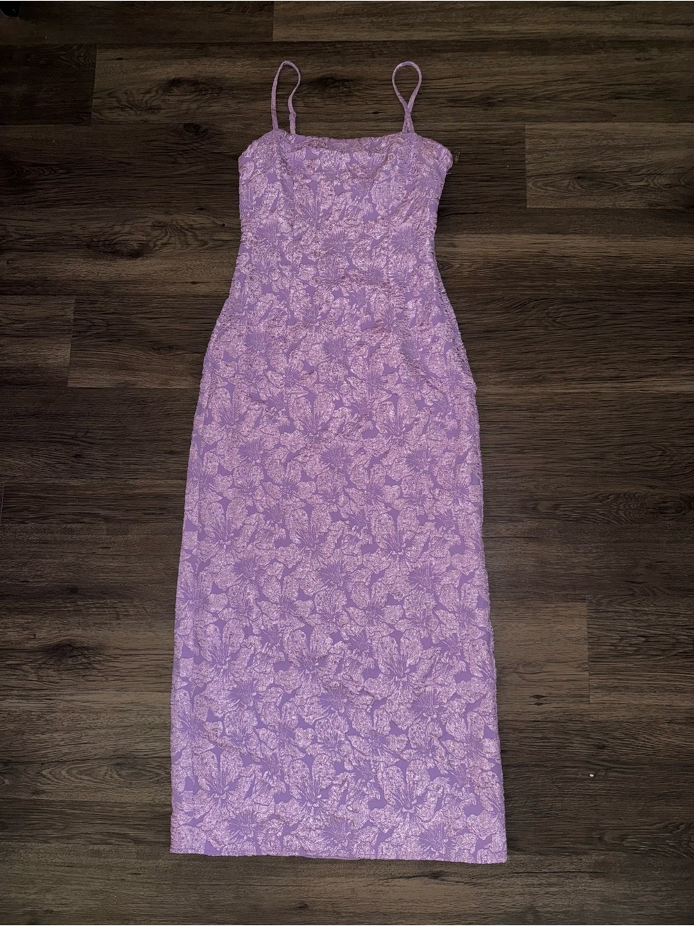 12th Tribe Lilac Floral Midi Dress